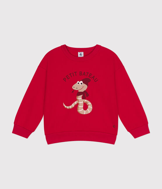 Kinder-Sweatshirt aus Molton für Jungen rot CORRIDA