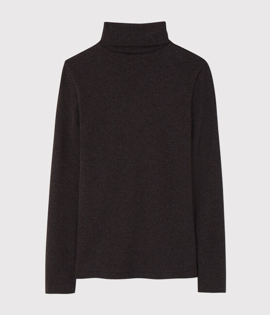 Rollkragenshirt aus Baumwolle für Damen grau CITY CHINE