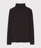 Rollkragenshirt aus Baumwolle für Damen grau CITY CHINE