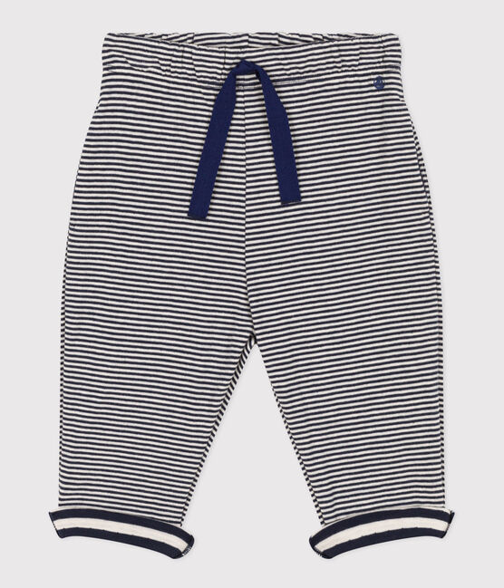 Baby-Hose aus Doppeljersey mit Ringelstreifen blau SMOKING/ AVALANCHE