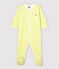 Baby-Strampler aus Baumwolle mit Vichy-Muster in Gelb weiss MARSHMALLOW/ SUNNY