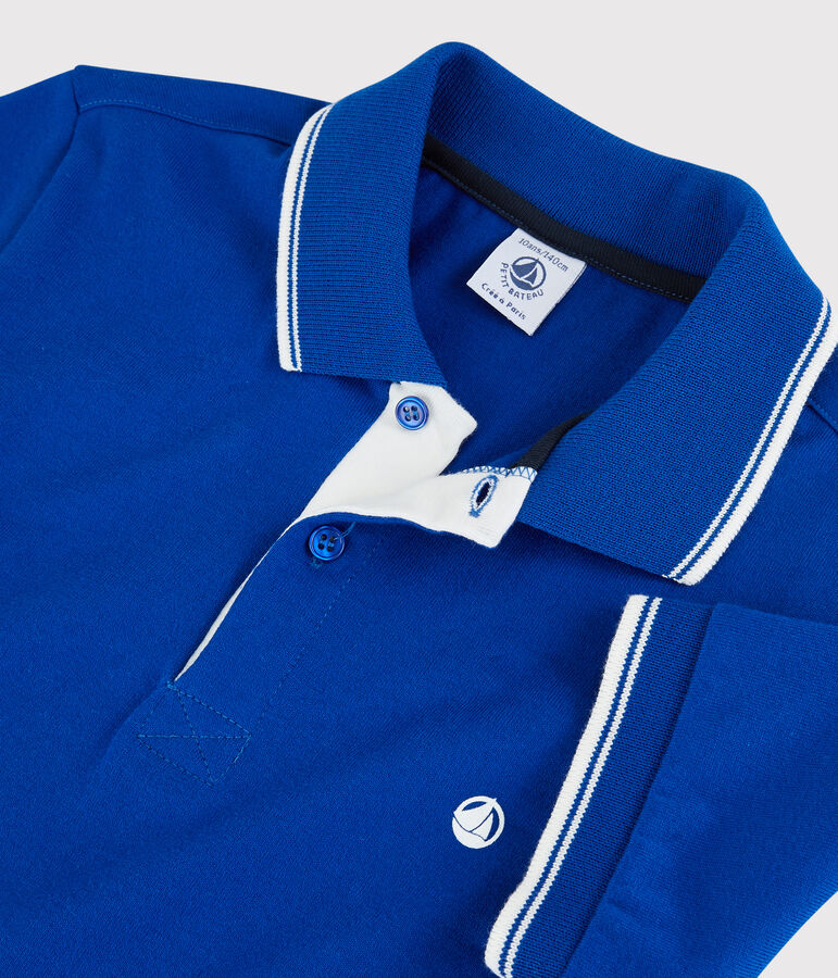 Kurz&auml;rmeliges Kinder-Poloshirt aus Jersey f&uuml;r Jungen blau