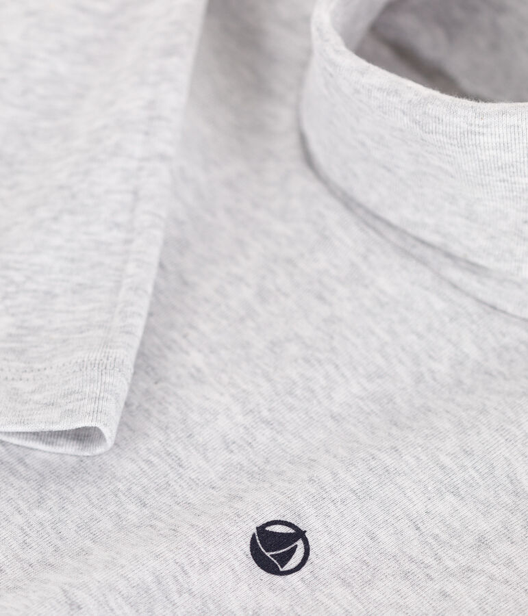 Kinder-Rollkragenshirt aus Baumwolle grau POUSSIERE CHINE