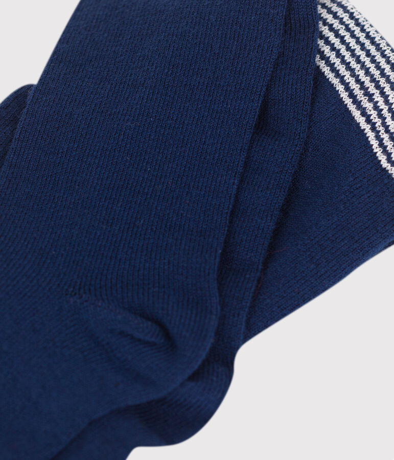 Einfarbige Baby-Strumpfhose aus Baumwolljersey blau