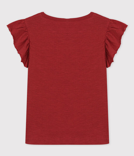Kurzärmeliges T-Shirt aus Baumwolle für Mädchen braun OMBRIE