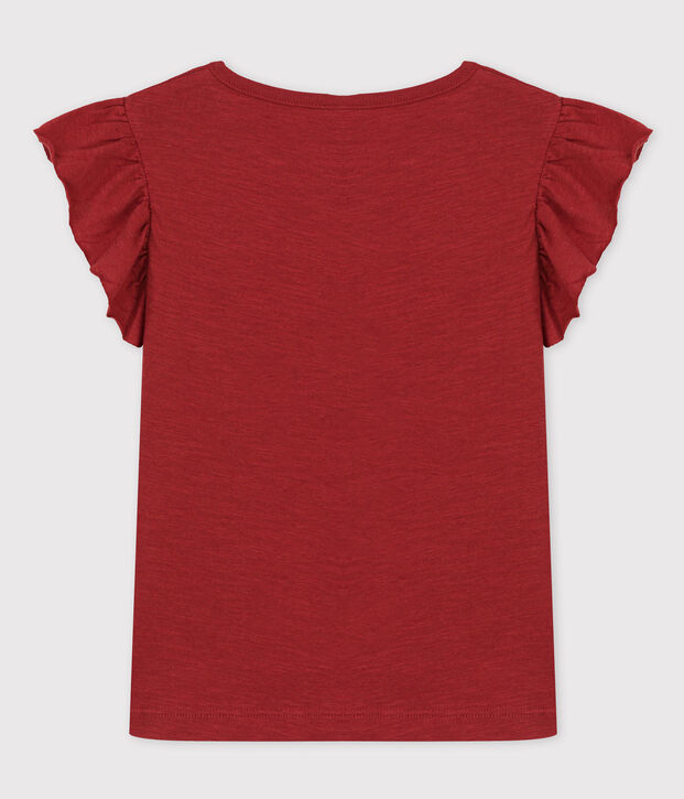 Kurz&auml;rmeliges T-Shirt aus Baumwolle f&uuml;r M&auml;dchen braun