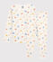 Kinderpyjama aus Bio-Baumwolle weiss MARSHMALLOW/weiss MULTICO
