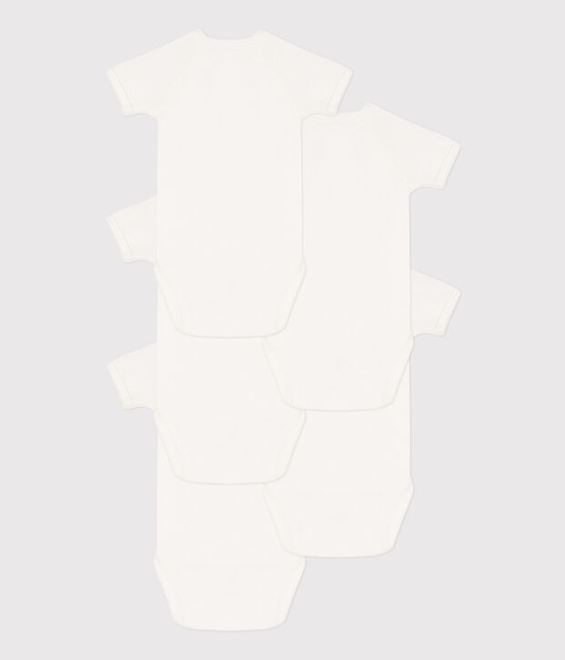 Kurz&auml;rmelige Wickelbodys aus Baumwolle im 5er-Set vielfarbig