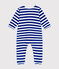 Strampler aus Nicki mit Weihnachtsmotiven blau CALVIN/ MARSHMALLOW