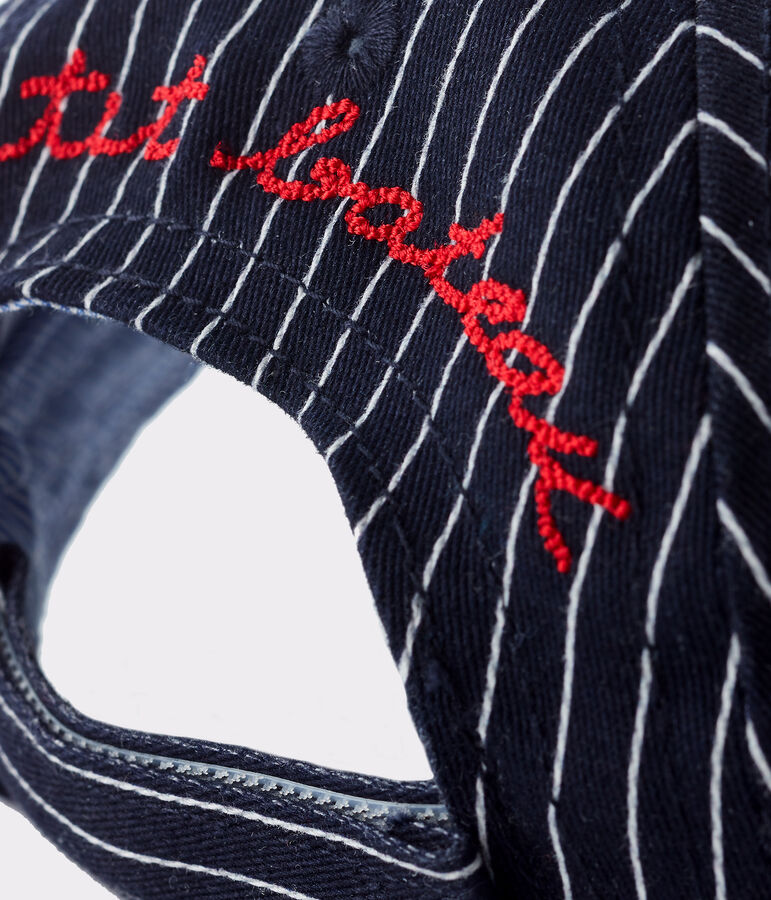 Baby-Schirmm&uuml;tze Unisex blau/weiss