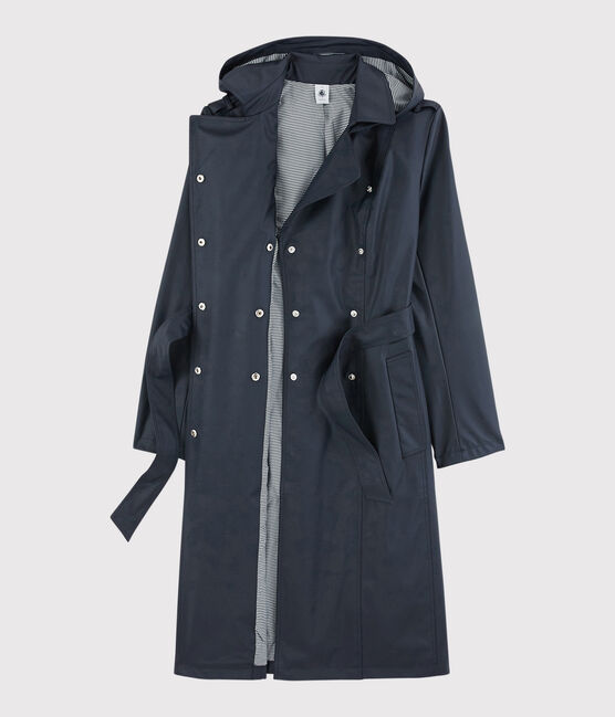 Trench mit Kapuze Damen blau SMOKING