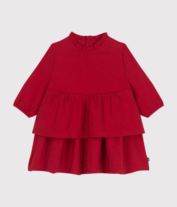 Lang&auml;rmeliges Baby-Kleid rot