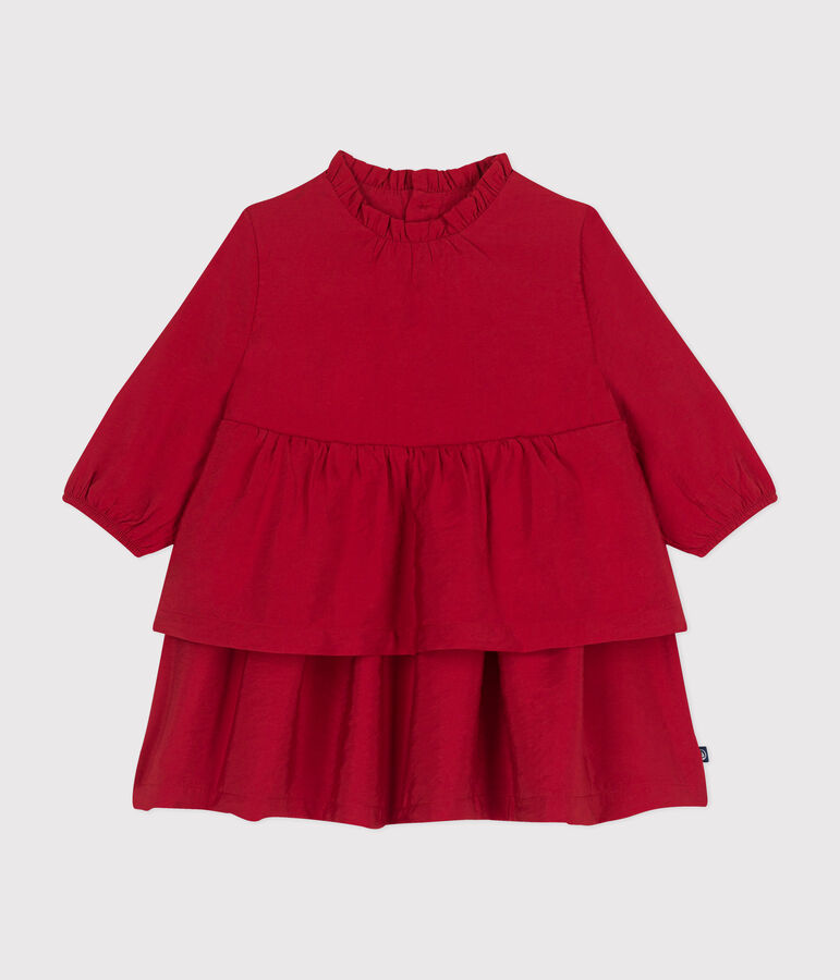 Lang&auml;rmeliges Baby-Kleid rot