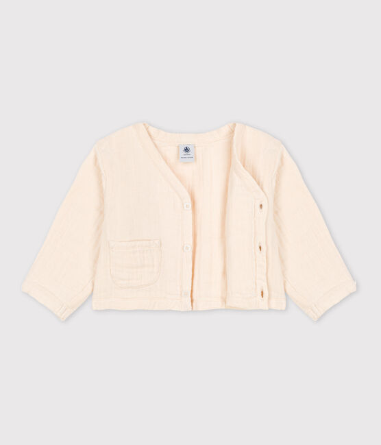 Baby-Cardigan aus Musselinstoff naturfarben AVALANCHE