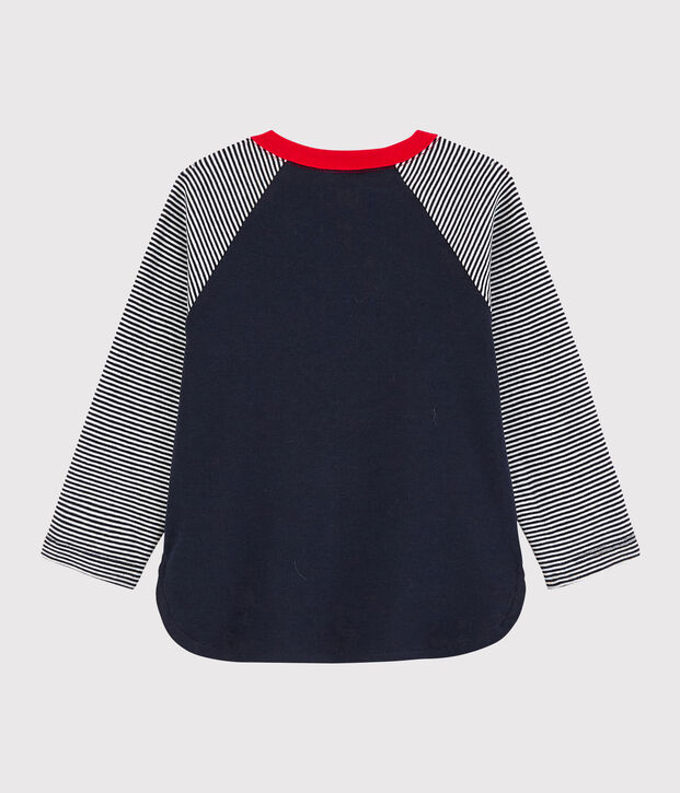 Colorblock-Baby-T-Shirt f&uuml;r Jungen blau/weiss