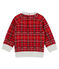 Kariertes Baby-Strick-Sweatshirt für Jungen rot TERKUIT/weiss MULTICO CN