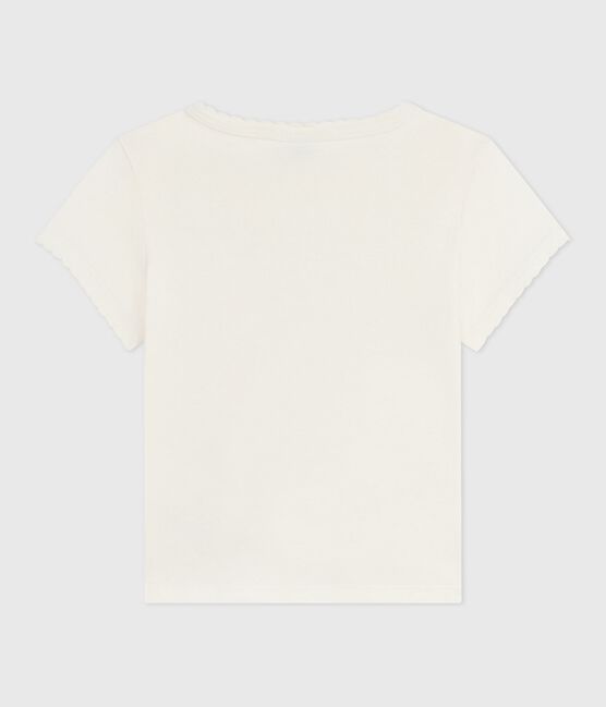 Kurzärmeliges Kinder-T-Shirt mit Muster naturfarben MILK