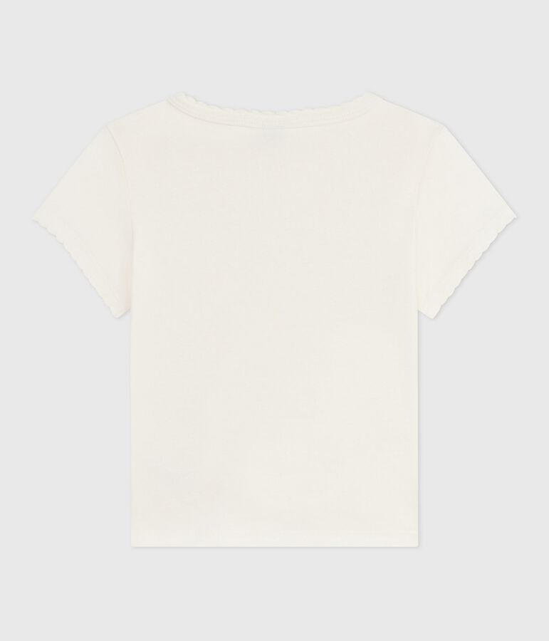 Kurz&auml;rmeliges Kinder-T-Shirt mit Muster naturfarben