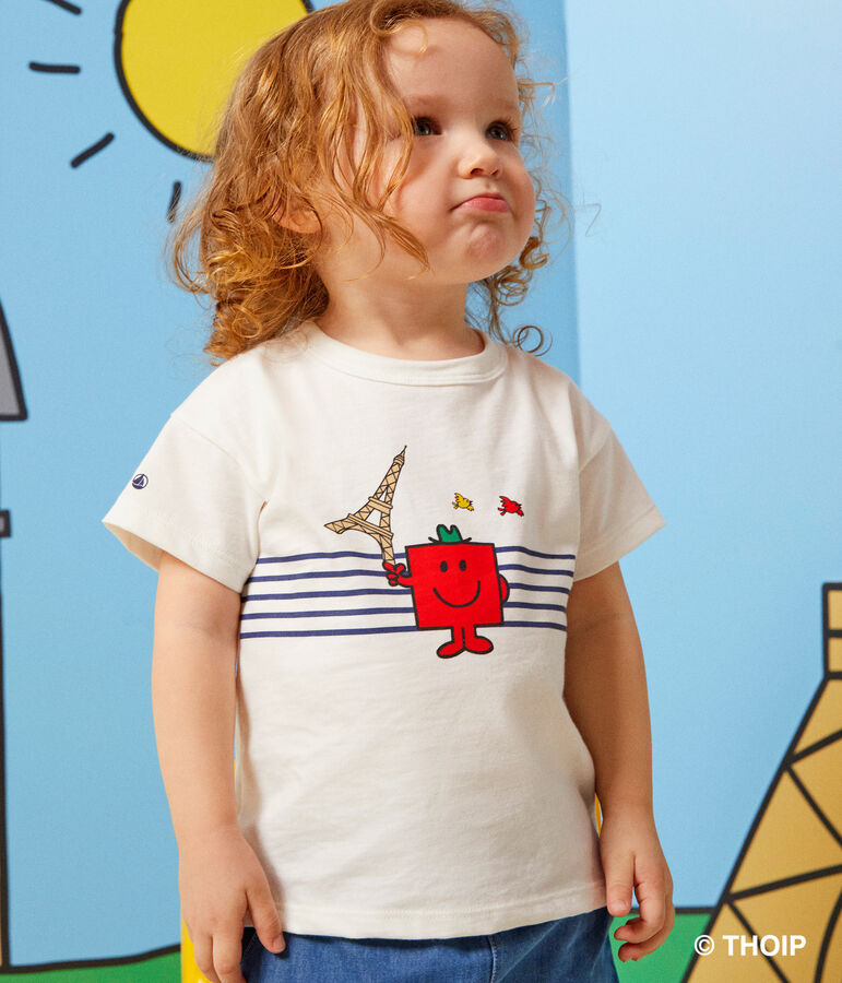 T-Shirt Mr. Men und Little Miss aus Baumwolle f&uuml;r Babys weiss