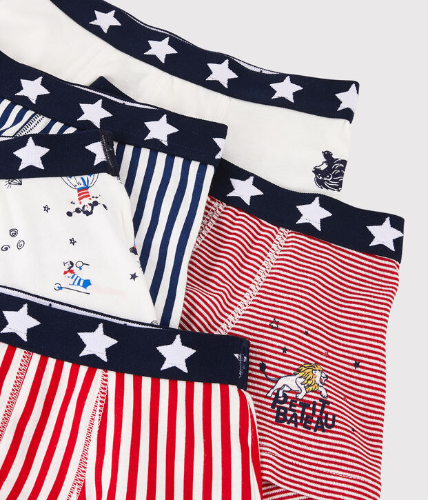 Set mit 5 Boxershorts mit festlichem Aufdruck f&uuml;r kleine Jungen vielfarbig