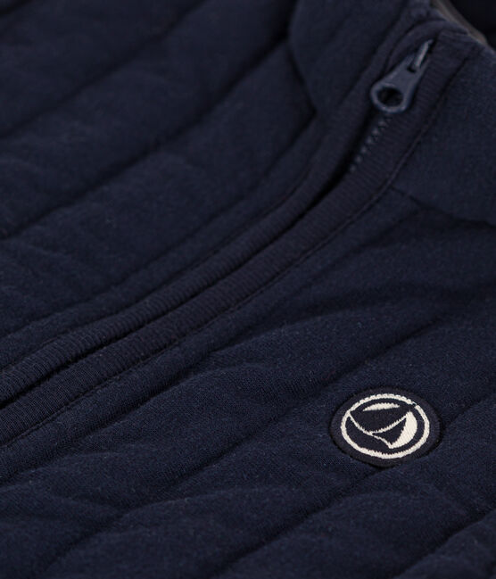 Baby-Weste aus gestepptem Doppeljersey blau SMOKING