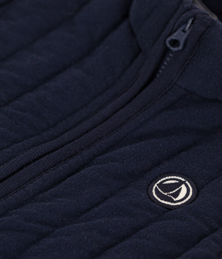 Baby-Weste aus gestepptem Doppeljersey blau