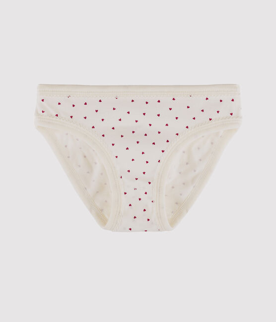 Unterhose für kleine Mädchen weiss MARSHMALLOW/rot CLAFOUTI