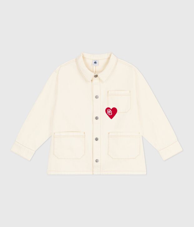 Kinder-Jeansjacke einfarbig MILK
