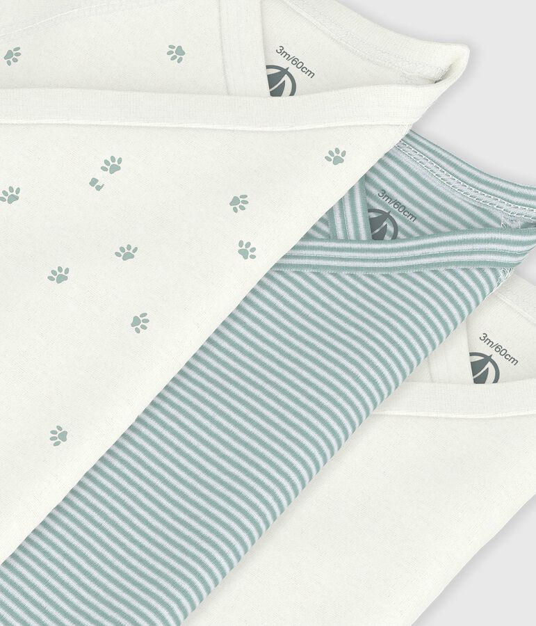 Set kurz&auml;rmeliger Wickelbodys aus bedruckter Baumwolle variante 1