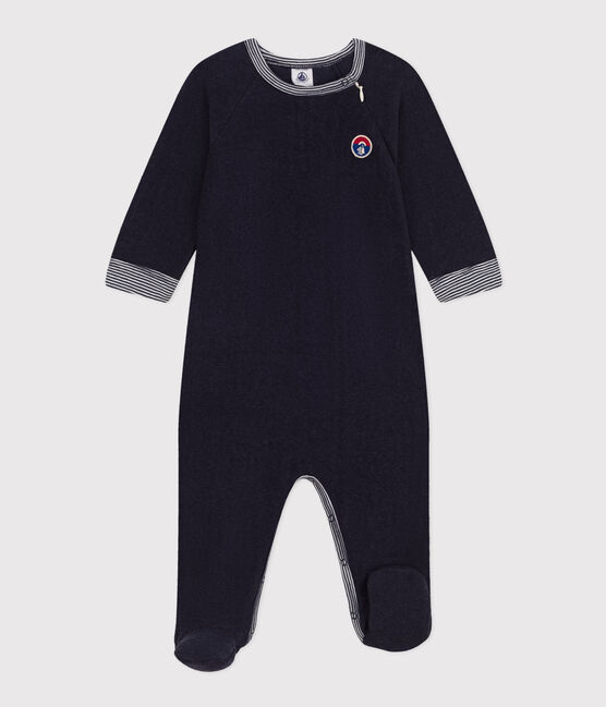 Pyjama aus Frottee für Babys  blau SMOKING