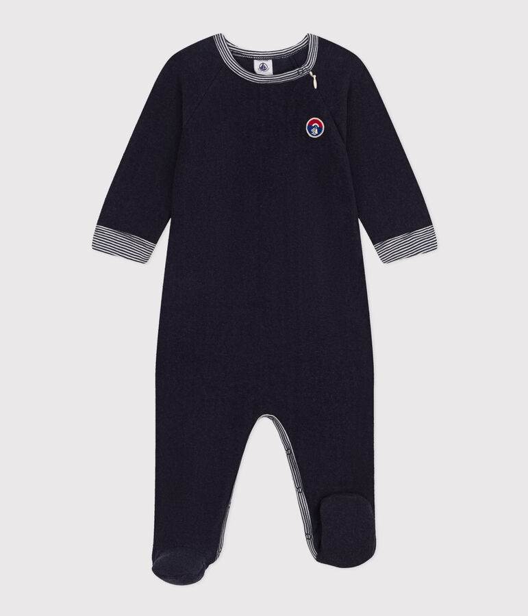 Pyjama aus Frottee f&uuml;r Babys blau
