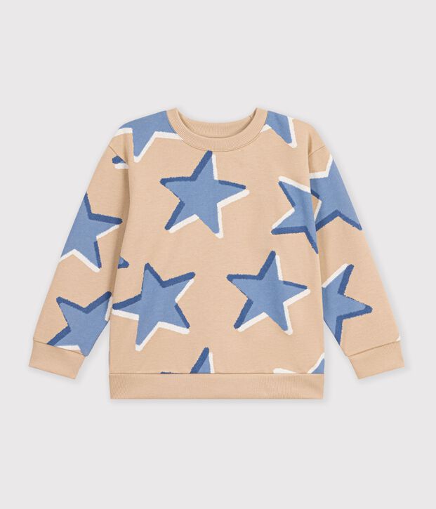 Kinder-Sweatshirt aus Baumwolle mit Sternmotiv vielfarbig/blau/vielfarbig