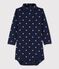 Langärmeliger Baby-Body mit Rollkragen, Unisex blau SMOKING/weiss MARSHMALLOW