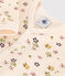 Strampler aus aufgerautem Molton mit Blumenmotiv weiss AVALANCHE/ MULTICO