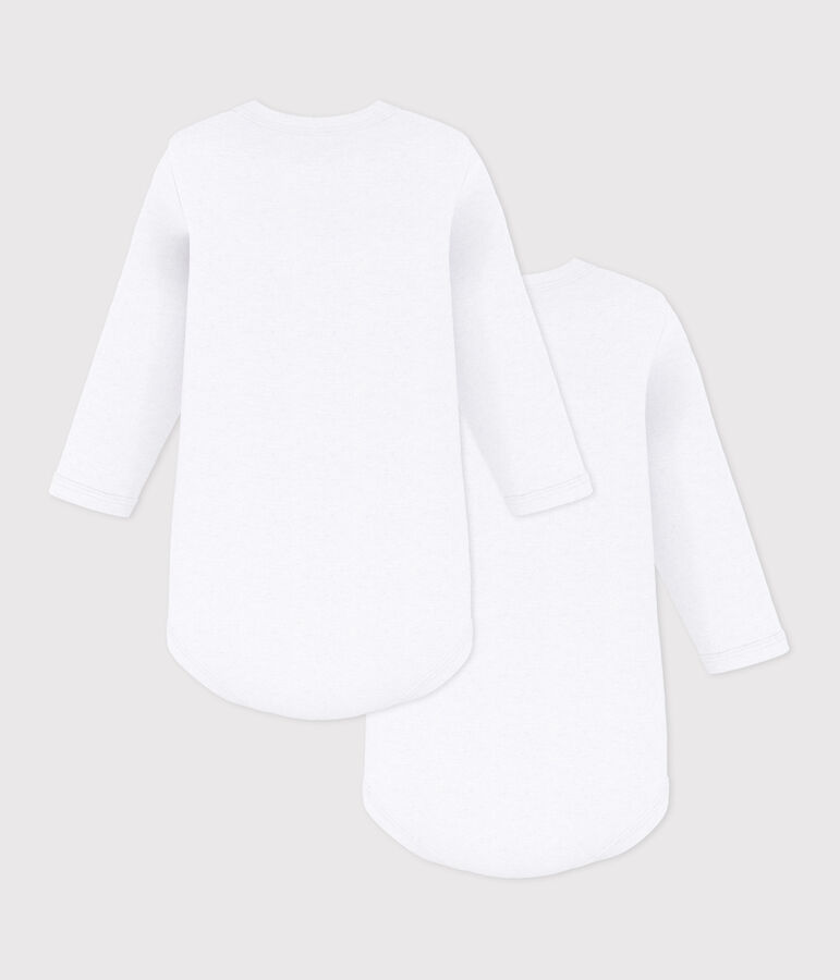 2er-Set lang&auml;rmelige Baby-Bodys in Wei&szlig; variante 1