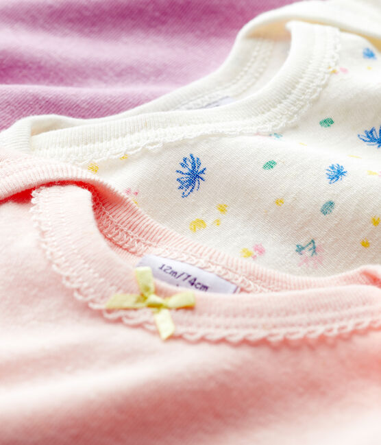 3er-Set mit kurzärmeligen Baby-Bodys aus Baumwolle und Leinen variante 1