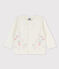 Baby-Cardigan, Strickgewebe aus Baumwolljersey/Leinen, Mädchen weiss MARSHMALLOW