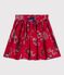 Kinderrock aus Popeline mit Muster für Mädchen rot TERKUIT/weiss MULTICO
