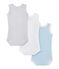 Ärmellose Baby-Jungen-Bodys im 3er-Set weiss LOT