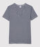 IKONISCHES T-Shirt mit V-Ausschnitt aus Bio-Baumwolle für Damen blau SMOKING/weiss MARSHMALLOW