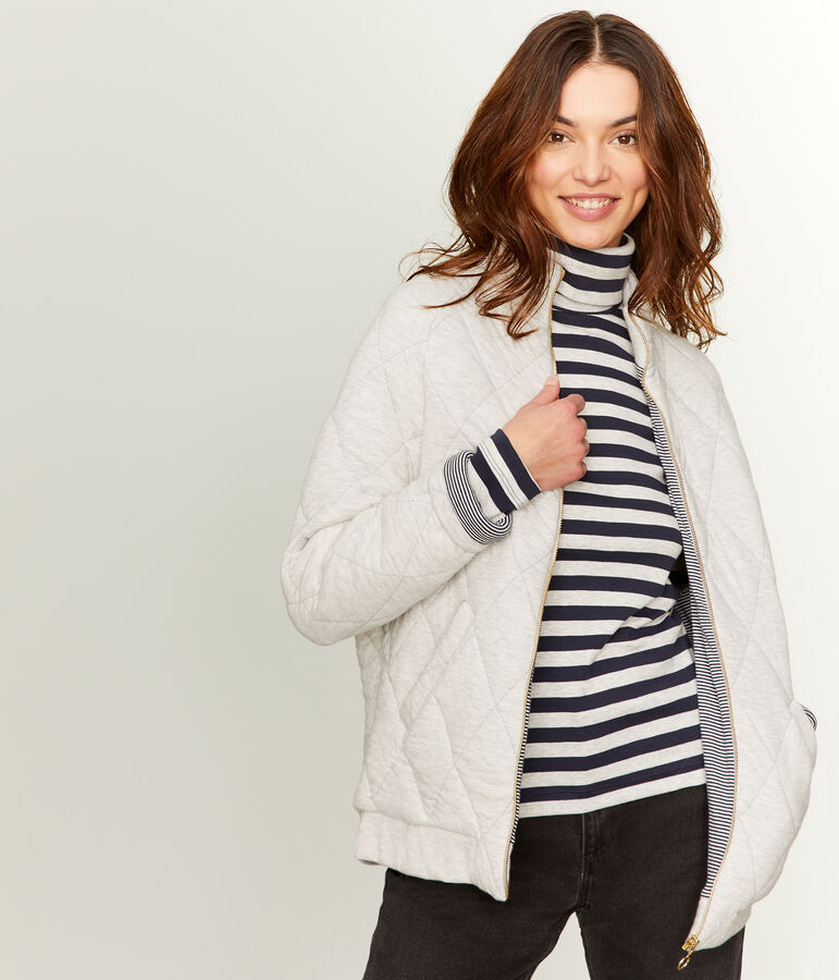 Blouson aus Doppeljersey f&uuml;r Damen grau