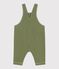 Langbeinige Baby-Latzhose aus farbigem Denim gr&uuml;n OLIVINE