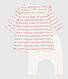 Jacquard-Baby-Kleid mit Leggings aus Baumwolle