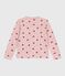 Kinder-Cardigan aus bedruckter Baumwolle  rosa JOLI/weiss MULTICO