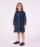 Lang&auml;rmeliges Kinder-Kleid aus einfarbigem Denim blau