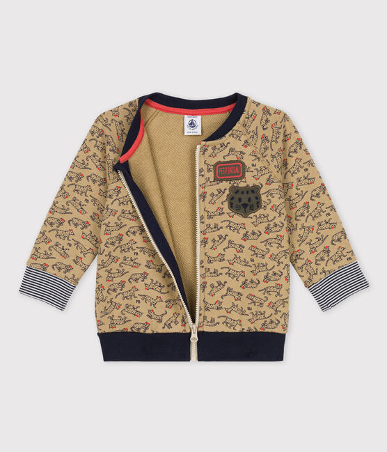Baby-Teddyjacke aus Molton. beige JERRYCAN/ MULTICO