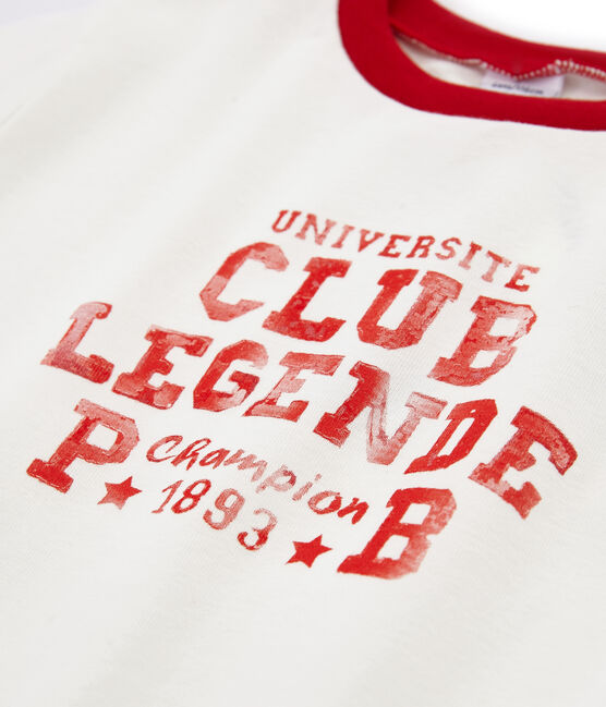 T-Shirt für Jungen weiss MARSHMALLOW