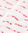 Baby-Kurzoverall von Petit Bateau – seitlicher Aufdruck „Je t’aime“. weiss MARSHMALLOW/rot TERKUIT