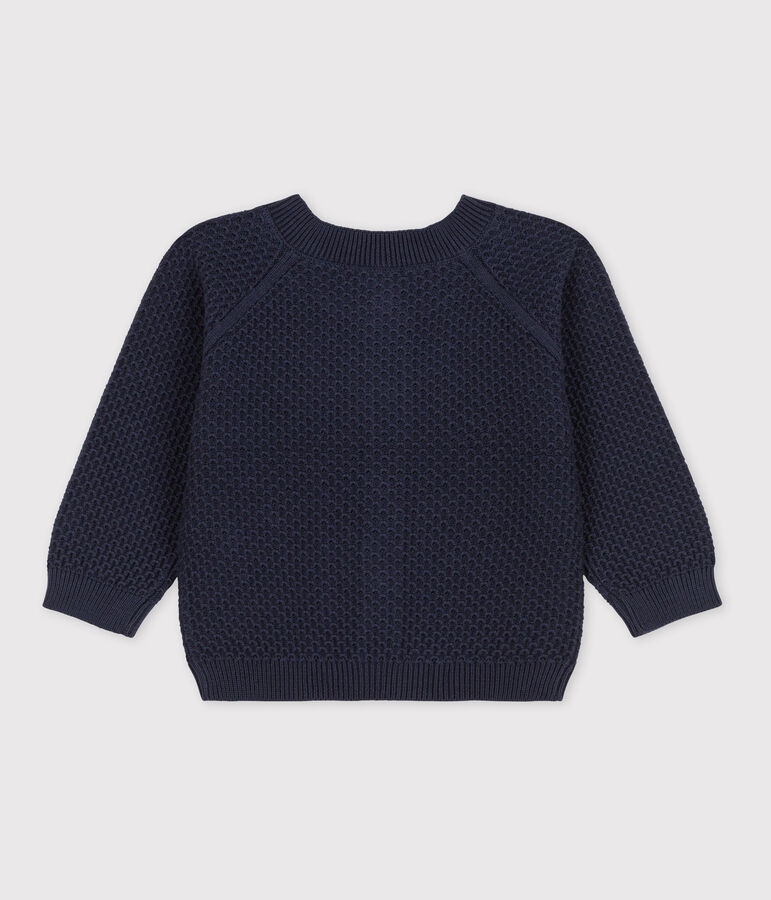 Baby-Cardigan aus Baumwollstrick blau
