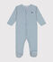 Gemusterter Strampler aus Baumwolle blau ROVER/weiss MARSHMALLOW